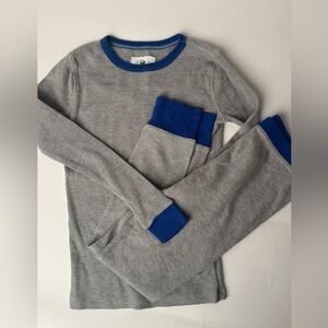 Kids Crewcuts Gray and Blue Long Sleeve Thermal Set - 8